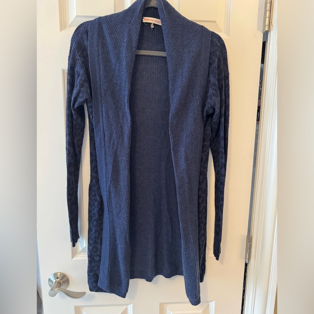 Rebecca Taylor open front shawl collar cardigan